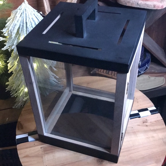 Pottery Barn Candle Luminary Levi Mango Wood Hinged Door Lantern - Size Small - Picture 7 of 16